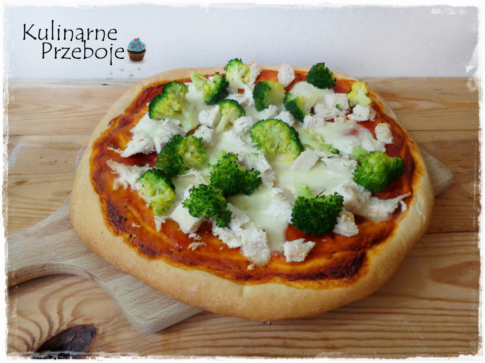 Pizza pollo con broccoli